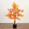 image:imageNearly Natural 3FT Deluxe Autumn Artificial Maple Tree Faux Fall Dcor for Home Decorations for Fall Autumn Thanksgiving and Halloween with Black Nursery Pot