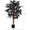 image:imageNearly Natural 3ft Artificial Halloween Black Ficus Tree with Natural Trunk  Indoor Decor for Spooky Gatherings