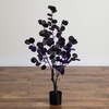 image:imageNearly Natural 3ft PreLit Artificial Halloween Black Eucalyptus Tree with 80 Orange amp Purple LED Lights