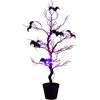 image:imageNearly Natural 3ft PreLit Halloween Black Spooky Twig Tree with Bats and 100 Orange amp Purple LED Lights