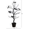 image:imageNearly Natural 3ft PreLit Halloween Black Spooky Twig Tree with Bats and 100 Orange amp Purple LED Lights
