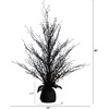 image:imageNearly Natural 3ft PreLit Halloween Black Twig Artificial Fall Tree in Burlap Planter with 52 Warm White LED Lights