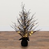 image:imageNearly Natural 3ft PreLit Halloween Black Twig Artificial Fall Tree in Burlap Planter with 52 Warm White LED Lights