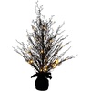 image:imageNearly Natural 3ft PreLit Halloween Black Twig Artificial Fall Tree in Burlap Planter with 52 Warm White LED Lights