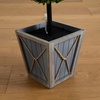 image:imageNearly Natural 3ft UV Resistant Artificial Double Ball Boxwood Topiary with LED Lights in Decorative Planter IndoorOutdoor