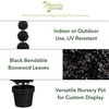 image:imageNearly Natural 3ft UV Resistant Artificial Halloween Black Triple Ball Boxwood Topiary