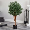 image:imageNearly Natural 4 Eucalyptus Artificial UV Resistant IndoorOutdoor Silk Trees Green 18x20x4 Ft