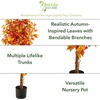 image:imageNearly Natural 4 ft Artificial Autumn Ficus Tree with Pot Fall Room Decor