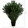 image:imageNearly Natural 4 ft Artificial Cedar Bush UVResistant Outdoor Porch Decor