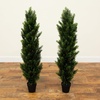image:imageNearly Natural 4 ft Artificial Cedar Topiary UVResistant Set of 2