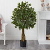 image:imageNearly Natural 4 ft Artificial Ficus Tree UVResistant Outdoor Porch Decor
