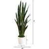 image:imageNearly Natural 4 ft Artificial Sansevieria UVResistant Outdoor Porch Decor