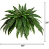 image:imageNearly Natural 40 in Artificial Boston Fern Indoor Plant Set of 248 In W x 21 In H