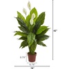image:imageNearly Natural 42 in Artificial Spathiphyllum Peace Lily Real Touch Plant