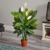 image:imageNearly Natural 42 in Artificial Spathiphyllum Peace Lily Real Touch Plant