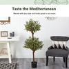 image:imageNearly Natural 45 ft Artificial Olive Double Topiary Tree with Pot
