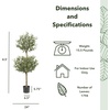 image:imageNearly Natural 45 ft Artificial Olive Double Topiary Tree with Pot