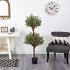 image:imageNearly Natural 45 ft Artificial Olive Double Topiary Tree with Pot