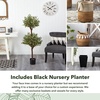 image:imageNearly Natural 45 ft Artificial Olive Double Topiary Tree with Pot