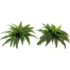 image:imageNearly Natural 48 in Artificial Boston Fern Set of 2 Outdoor Porch DecorGreen