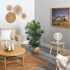 image:imageNearly Natural 4ft Areca Artificial Palm Tree in Boho Chic Handmade Natural Cotton Woven Planter with Tassels UV Resistant IndoorOutdoor