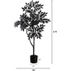 image:imageNearly Natural 4ft Artificial Halloween Black Sumac Tree  Spooky Season Decor for Indoor Use