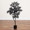 image:imageNearly Natural 4ft Artificial Halloween Black Sumac Tree  Spooky Season Decor for Indoor Use