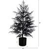 image:imageNearly Natural 4ft Artificial Halloween Real Touch Black Norfolk Pine Christmas Tree