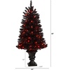 image:imageNearly Natural 4ft Black Halloween Artificial Christmas Tree in Urn with 100 Orange LED Lights