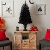 image:imageNearly Natural 4ft Black Halloween Artificial Christmas Tree in Urn with 100 Orange LED Lights