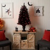 image:imageNearly Natural 4ft Black Halloween Artificial Christmas Tree in Urn with 100 Orange LED Lights