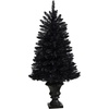 image:imageNearly Natural 4ft Black Halloween Artificial Christmas Tree in Urn with 100 Orange LED Lights