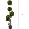 image:imageNearly Natural 4ft Boxwood Topiary Tree UV Resistant IndoorOutdoor