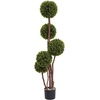 image:imageNearly Natural 4ft Boxwood Topiary Tree UV Resistant IndoorOutdoor