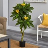 image:imageNearly Natural 4ft Plumeria Artificial Tree UV Resistant IndoorOutdoor
