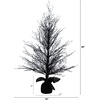 image:imageNearly Natural 4ft PreLit Halloween Black Twig Artificial Fall Tree in Burlap Planter with 63 Warm White LED Lights
