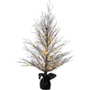 image:imageNearly Natural 4ft PreLit Halloween Black Twig Artificial Fall Tree in Burlap Planter with 63 Warm White LED Lights