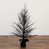 image:imageNearly Natural 4ft PreLit Halloween Black Twig Artificial Fall Tree in Burlap Planter with 63 Warm White LED Lights