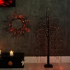image:imageNearly Natural 4ft PreLit Halloween Black Willow Artificial Fall Tree with 120 Orange and Purple LED Lights