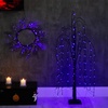image:imageNearly Natural 4ft PreLit Halloween Black Willow Artificial Fall Tree with 120 Orange and Purple LED Lights