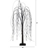 image:imageNearly Natural 4ft PreLit Halloween Black Willow Artificial Fall Tree with 120 Orange and Purple LED Lights