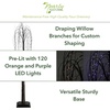 image:imageNearly Natural 4ft PreLit Halloween Black Willow Artificial Fall Tree with 120 Orange and Purple LED Lights