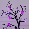 image:imageNearly Natural 4ft PreLit Halloween Spider Twig Tree with 48 Purple LED Lights