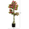 image:imageNearly Natural 4ft UV Resistant Artificial Azalea Tree  IndoorOutdoor Pink Flowering Tree