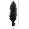 image:imageNearly Natural 4ft UV Resistant Artificial Halloween Black Cedar Tree  IndoorOutdoor