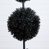 image:imageNearly Natural 4ft UV Resistant Artificial Halloween Black Triple Ball Boxwood Topiary  IndoorOutdoor