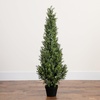 image:imageNearly Natural 4ft UVResistant Artificial Boxwood Topiary Tree  Lifelike Greenery for Indoor and Outdoor Decor Includes Nursery Planter