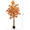 image:imageNearly Natural 5 ft Artificial Autumn Maple Deluxe Fall Tree with Pot