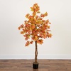 image:imageNearly Natural 5 ft Artificial Autumn Maple Deluxe Fall Tree with Pot