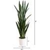image:imageNearly Natural 5 ft Artificial Sansevieria Plant UVResistant Porch Decor